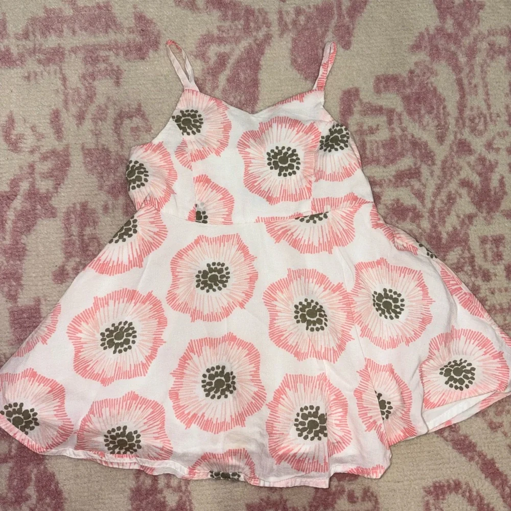 Old Navy Pink and White Baby Sundress Dress 24m